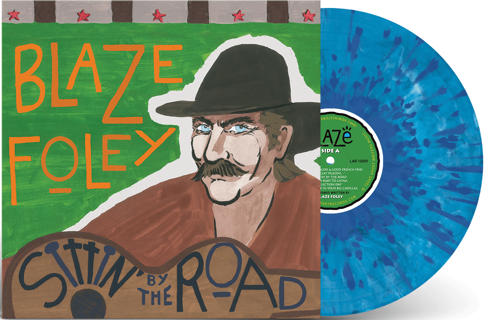 Sittin by the road on blue vinyl